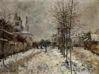 Monet, Claude Oscar - The Boulevard de Pontoise at Argenteuil, Snow Effect